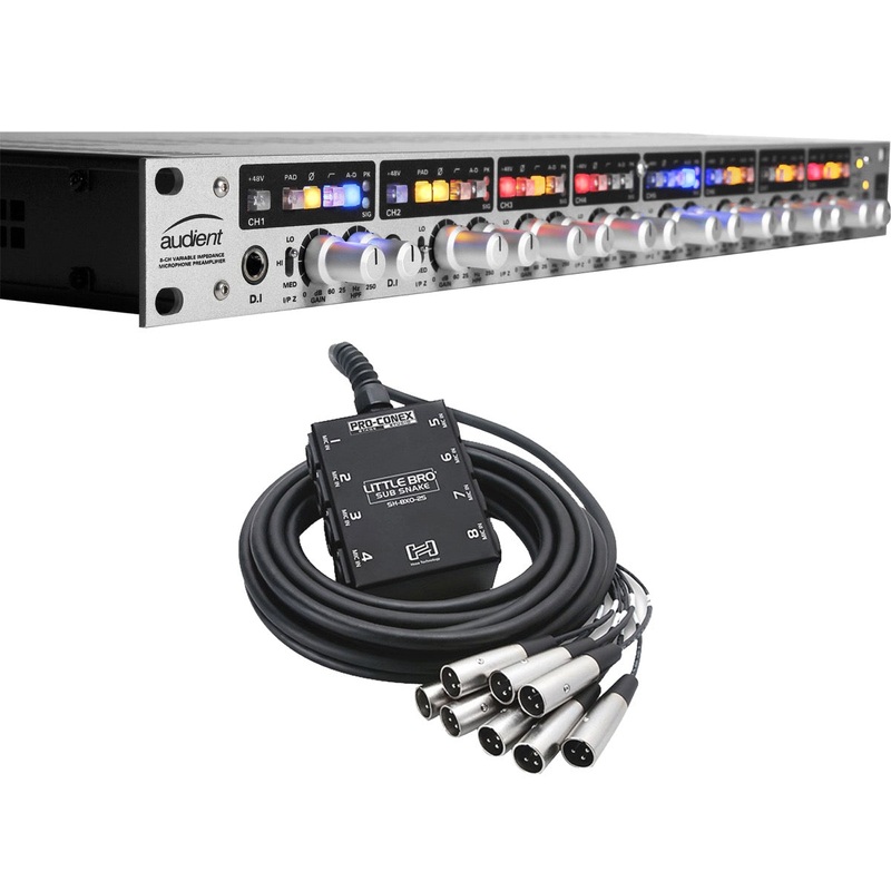 Audient ASP880 8-Channel Mic Preamp SUB SNAKE RIG