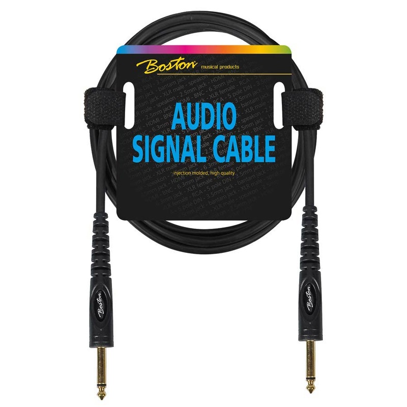 Audio signal cable, 6.3mm jack mono to 6.3mm jack mono, 6.00 meter