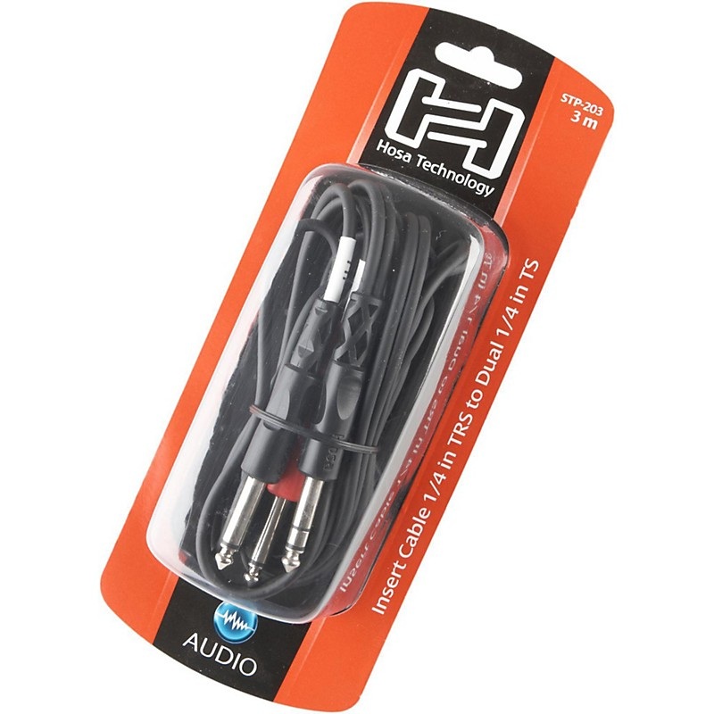 Hosa STP-203 Stereo 1/4″ Phone to 2 – Mono 1/4″ Phone Insert Cable 9.9 ft.