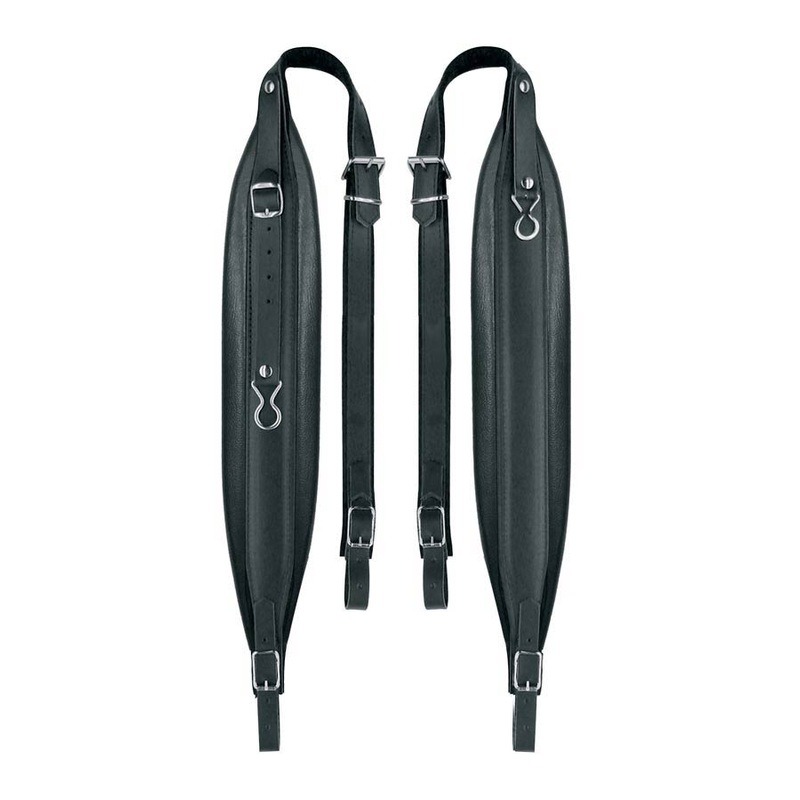 Accordion straps, 96-120 basses, 99-104 x 8,0cm, backstr, black, split leather, art. leather lining