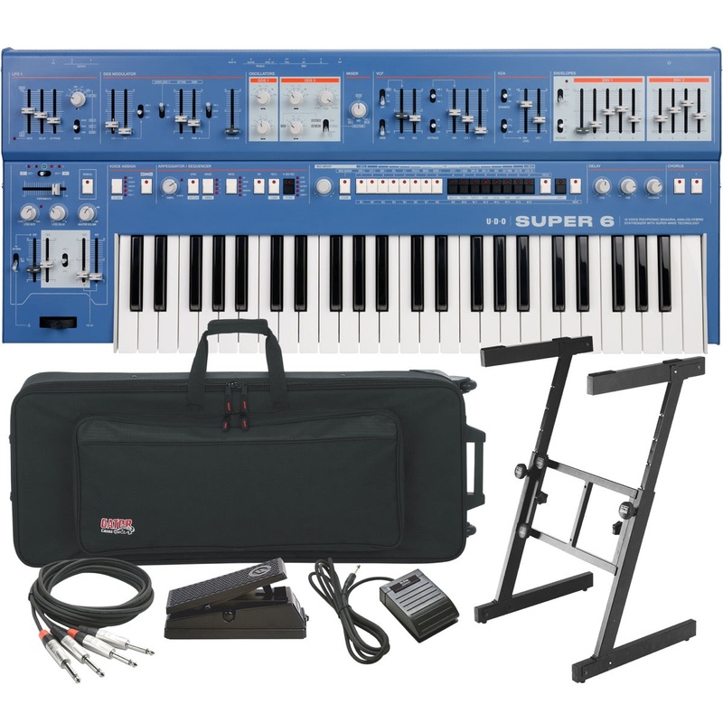 UDO Audio Super 6 12-Voice Polyphonic Keyboard Synthesizer – Blue STAGE RIG