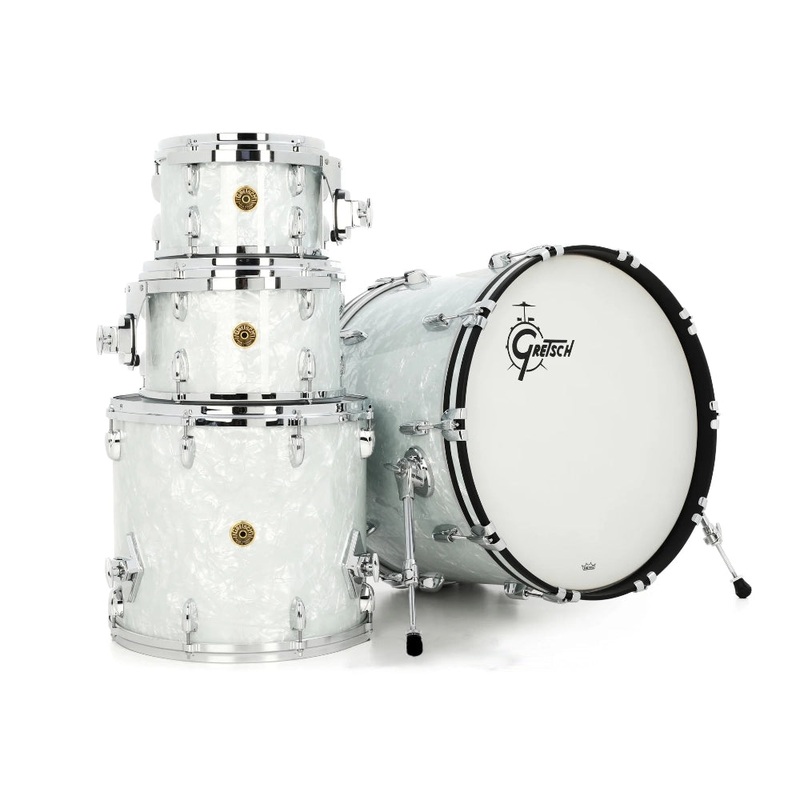 Gretsch Drums USA Custom 4pc Shell Pack – 60s White Marine Pearl