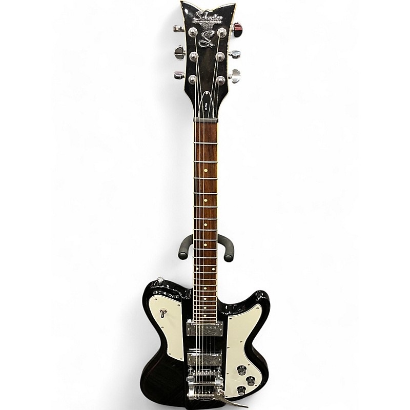 Used Schecter Guitar Research DIAMOND SERIES ULTRA Black and White Solid Body Electric Guitar Black and White