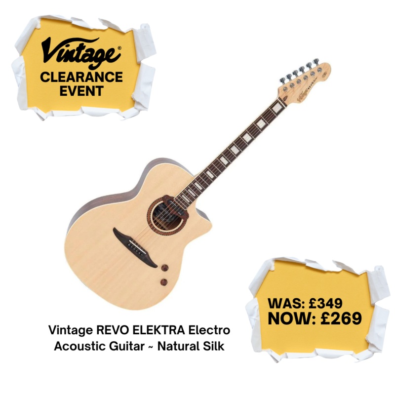 Vintage REVO ELEKTRA Electro Acoustic Guitar ~ Natural Silk