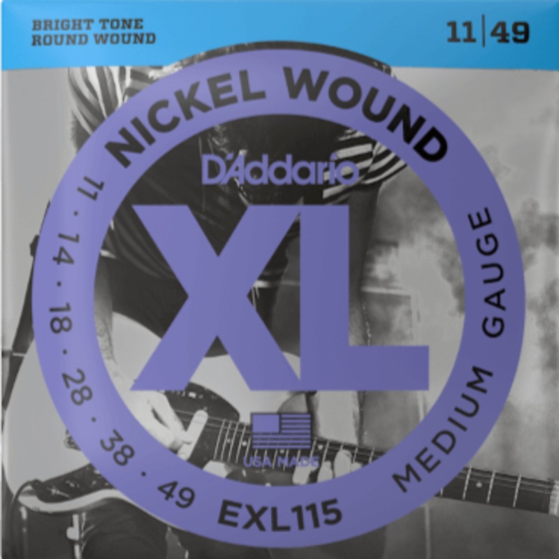 D’Addario EXL115 Nickel Wound Electric Guitar Strings 11-49