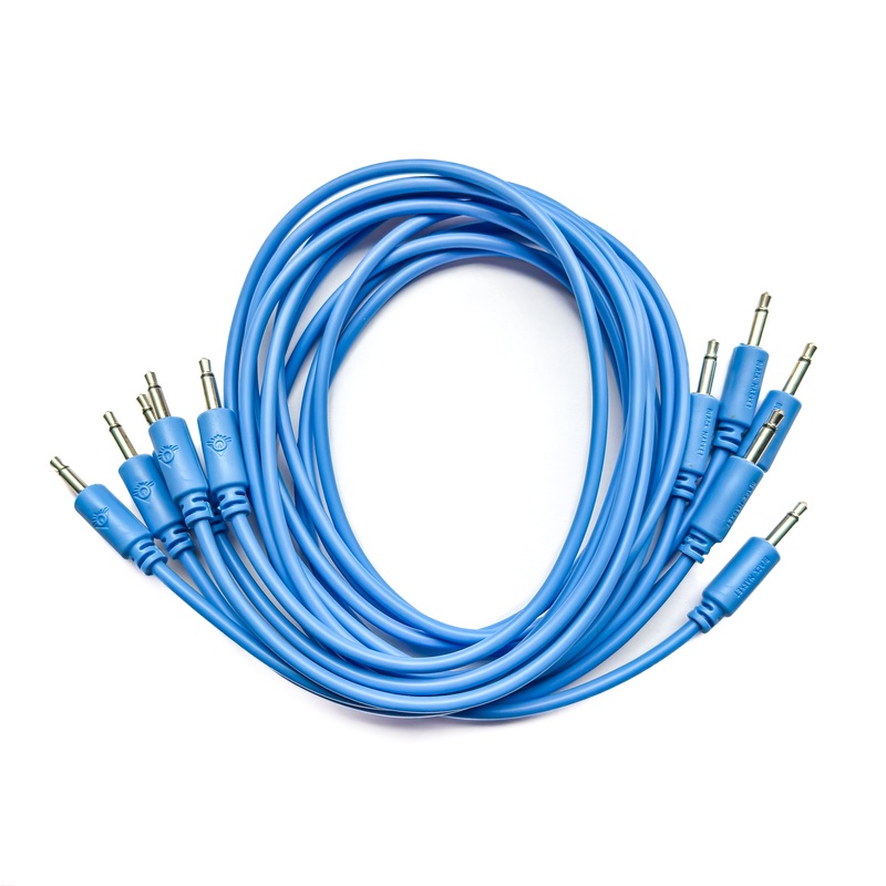 Black Market Modular 3.5mm Patch Cable 5-Pack – 75cm/30″ – Blue