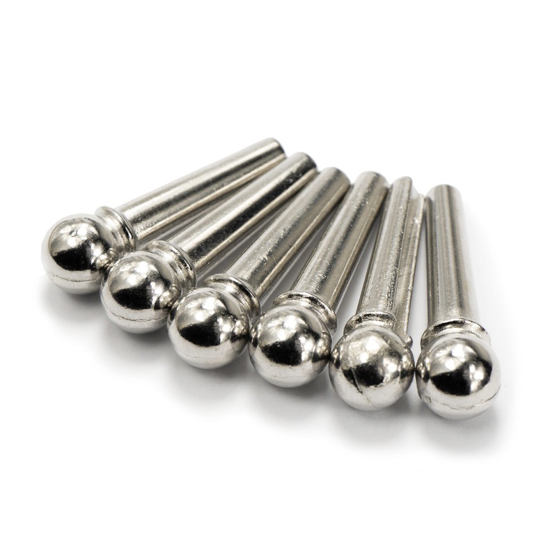 Metal Bridge Pins (Chrome) x 6