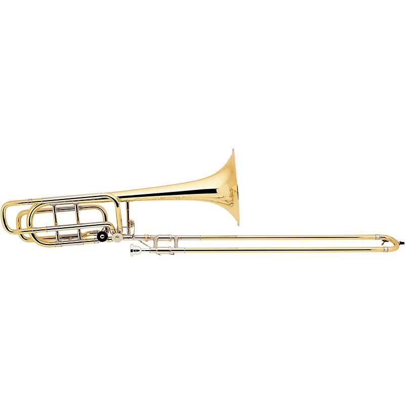 Bach 50B3O Stradivarius Series Professional Open Wrap Double Rotor Bass Trombone Lacquer Yellow Brass Bell