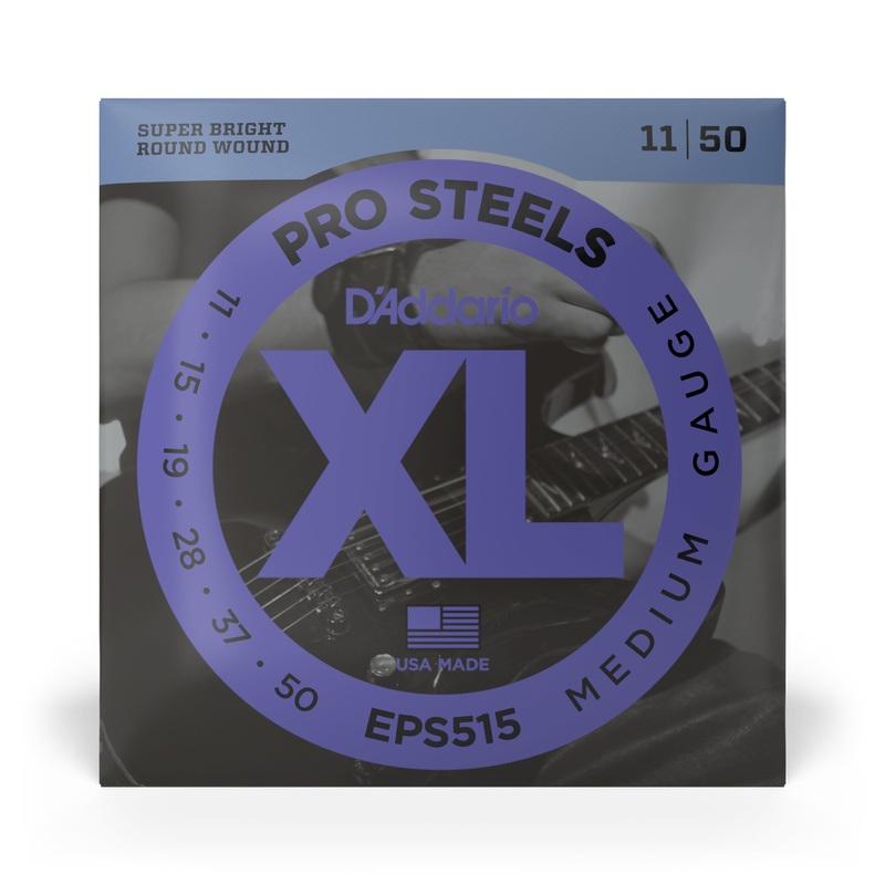 D’Addario Pro Steels Stainless Steel 11-50 Electric Guitar Strings, Jazz Rock