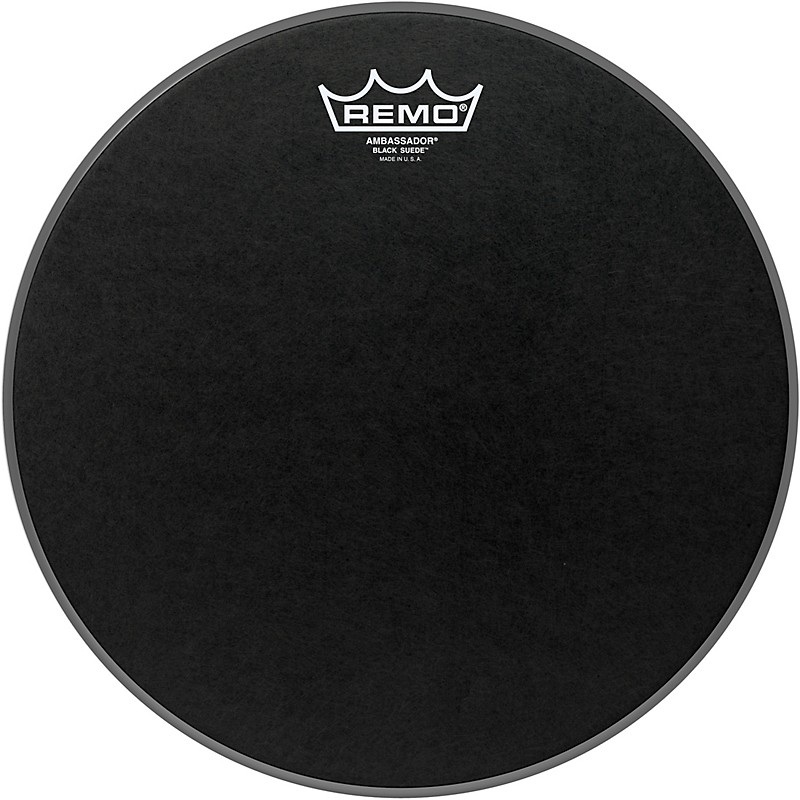 Remo Black Suede Ambassador Batter Drum Head 12 in.