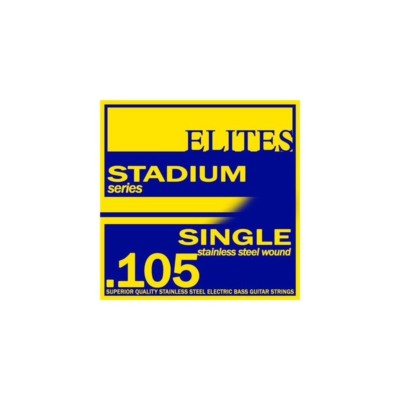 Elites Stadium Stainless Steel 105 (.105) Bass Guitar Single String, Long Scale