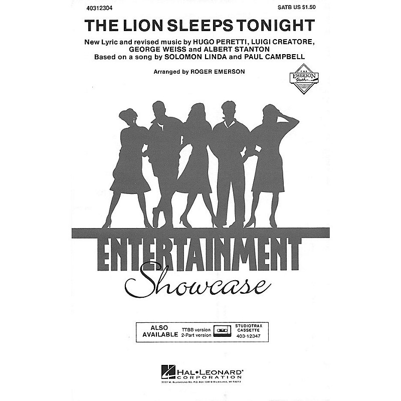 Hal Leonard The Lion Sleeps Tonight ShowTrax CD Arranged by Roger Emerson