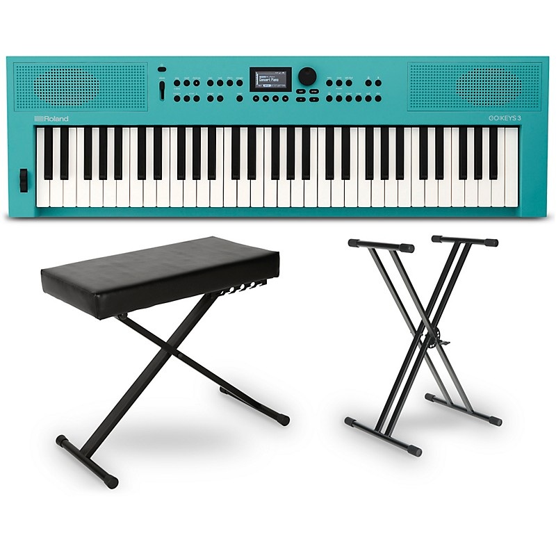 Roland GO:KEYS3 Music Creation Keyboard Essentials Bundle Turquoise