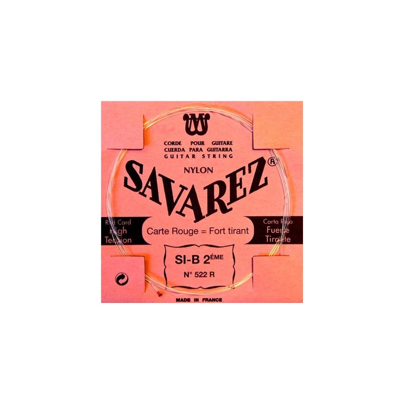 Savarez 521R Red Card Nylon Classical Guitar E-1st Single String, High Tension