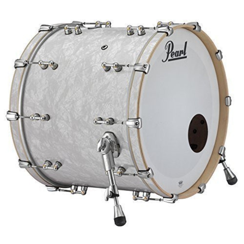 Pearl Music City Custom Pure 26″x16″ Bass Drum w/Mount MATTE WHITE MAINE PEARL