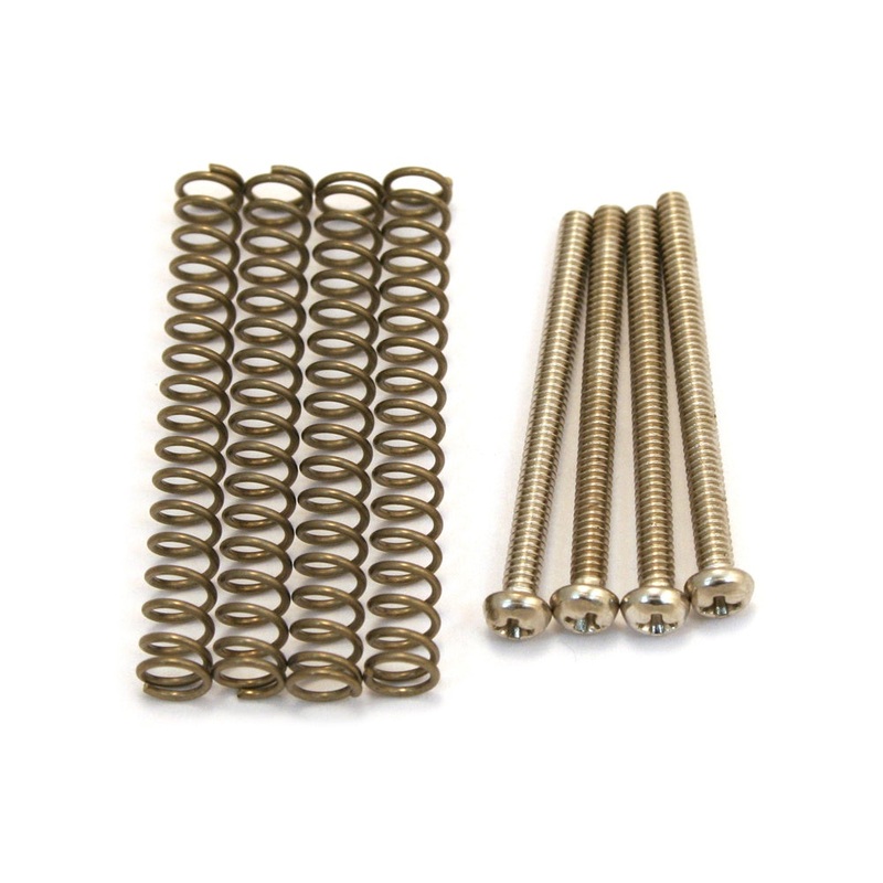 AllParts GS-0012-001 Pickup Mounting Screws & Springs for Humbucker, US Thread, Nickel 4-Pack