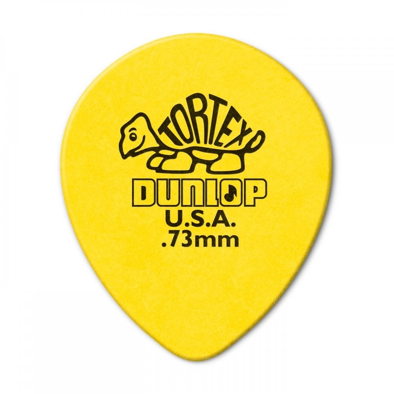 Jim Dunlop Tortex Teardrop 0.73mm Guitar Plectrums, 72-Pack