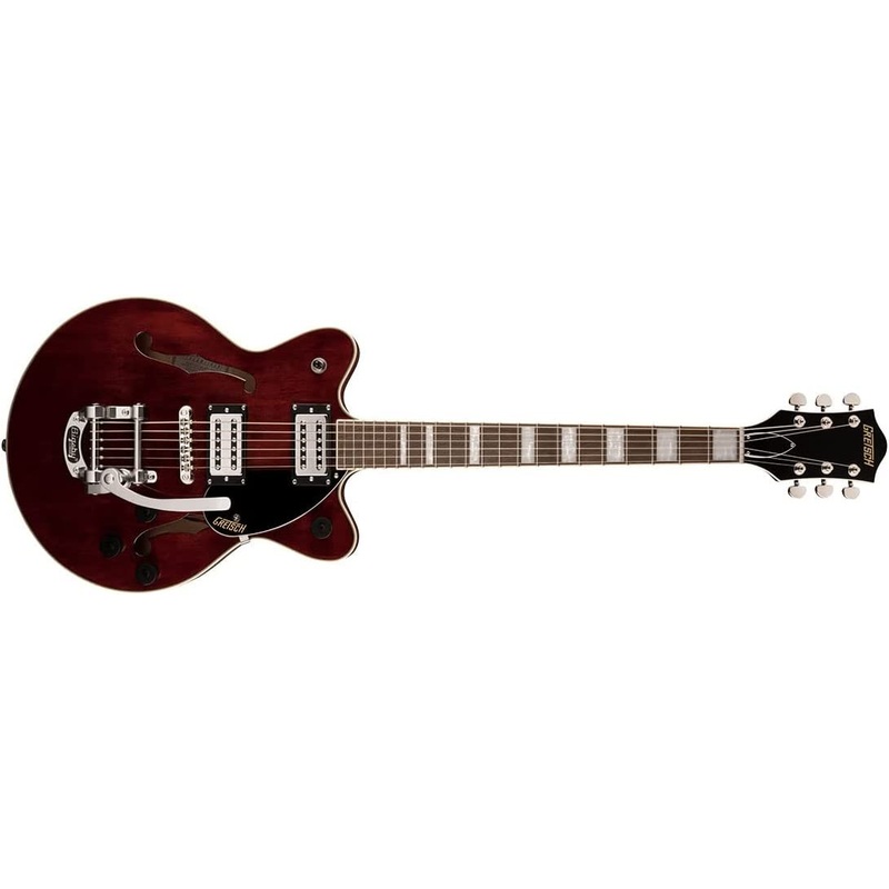 Gretsch G2655T Streamliner Center Block Jr. Double-Cut with Bigsby, Laurel Fingerboard, Broad’Tron BT-2S Pickups Electric Guitar (Right-Handed, Walnut Stain)