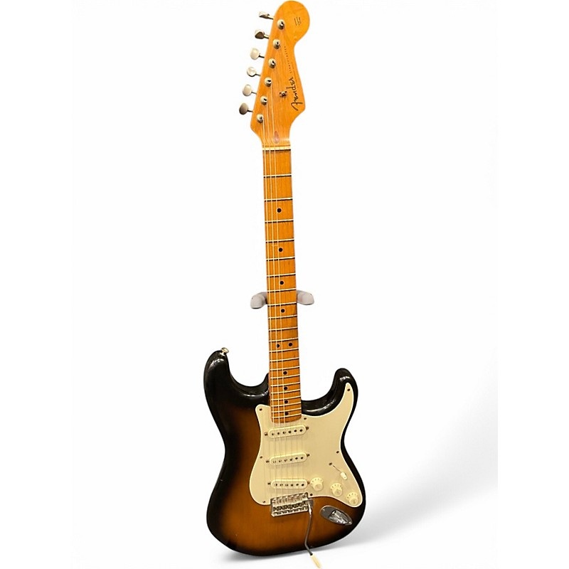 Vintage 1983 Fender Fullerton AVRI 57 Reissue Stratocaster 2 Color Sunburst Solid Body Electric Guitar 2 Color Sunburst