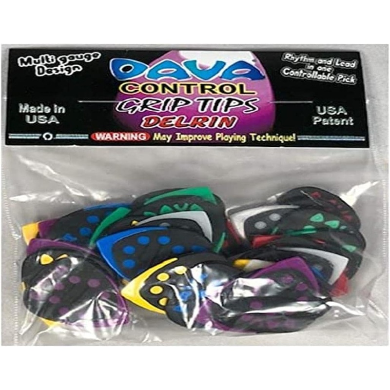 Dava Grip Tip Refill Bag Guitar Picks – 36 Multicolored Picks (6036)