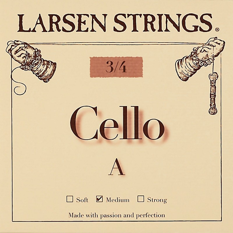 Larsen Strings Original Cello A String 3/4 Size, Medium Steel, Ball End