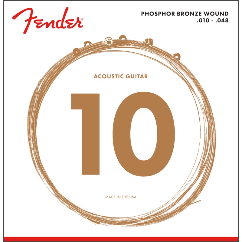 Fender Phosphor Bronze 10-48 Acoustic Guitar Strings