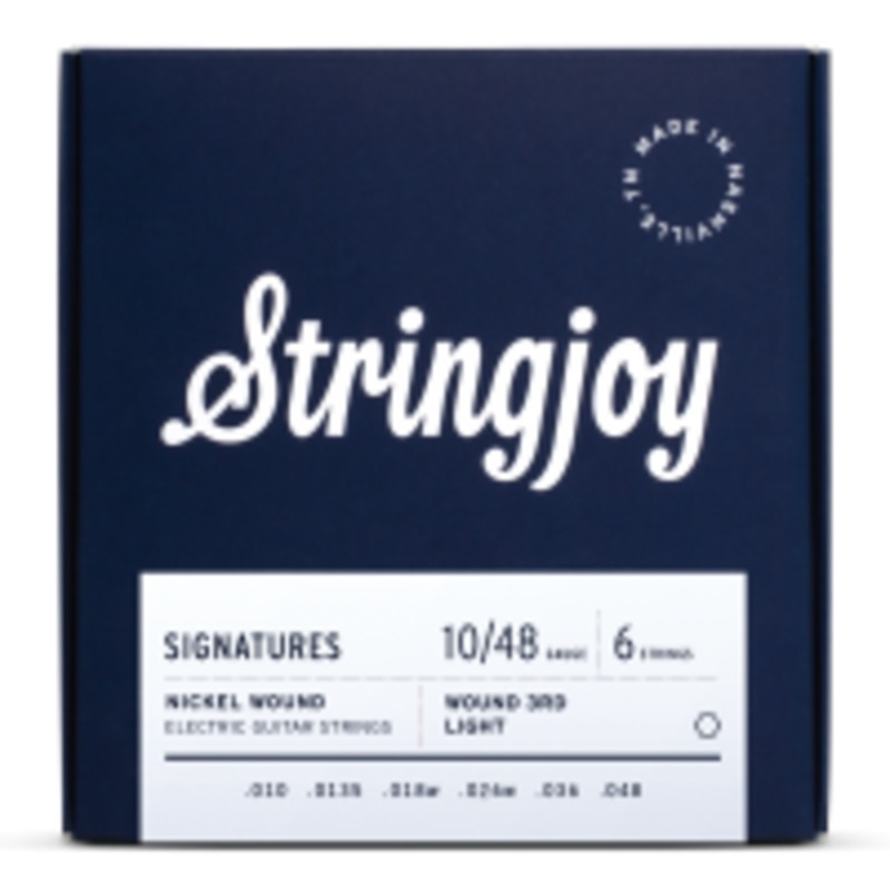 Stringjoy Signatures | Wound 3rd Light Gauge (10-48) Nickel Wound Electric Guitar Strings