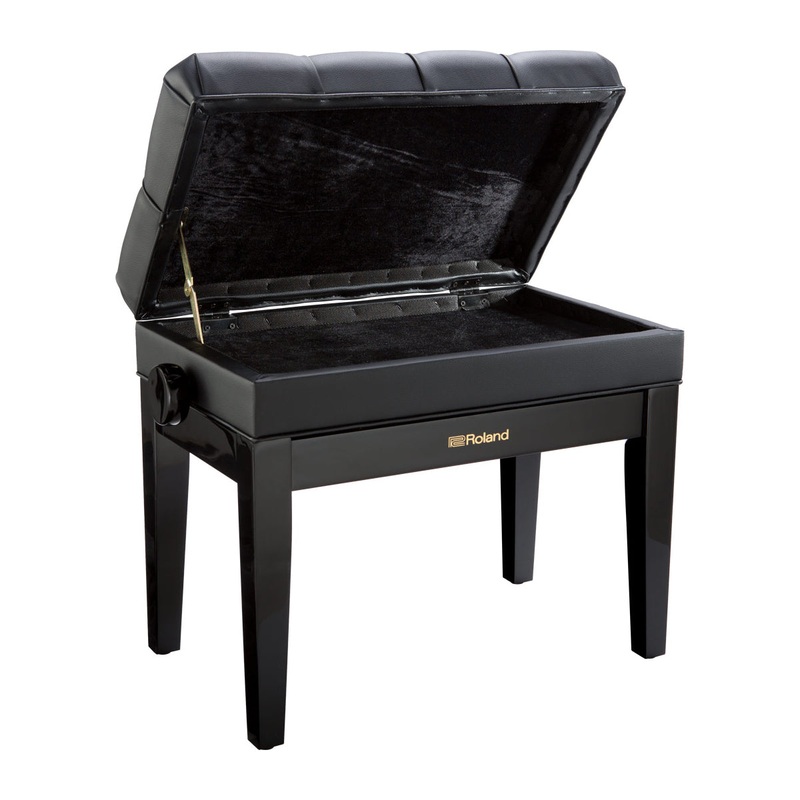 Roland RPB-500PE Piano Bench with Storage – Polished Ebony