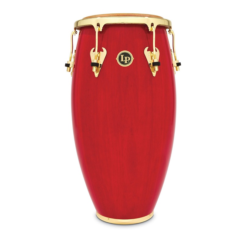 Latin Percussion Matador 12-1/2″ Wood Tumbadora – Red/Gold Tone (M754S-RW)