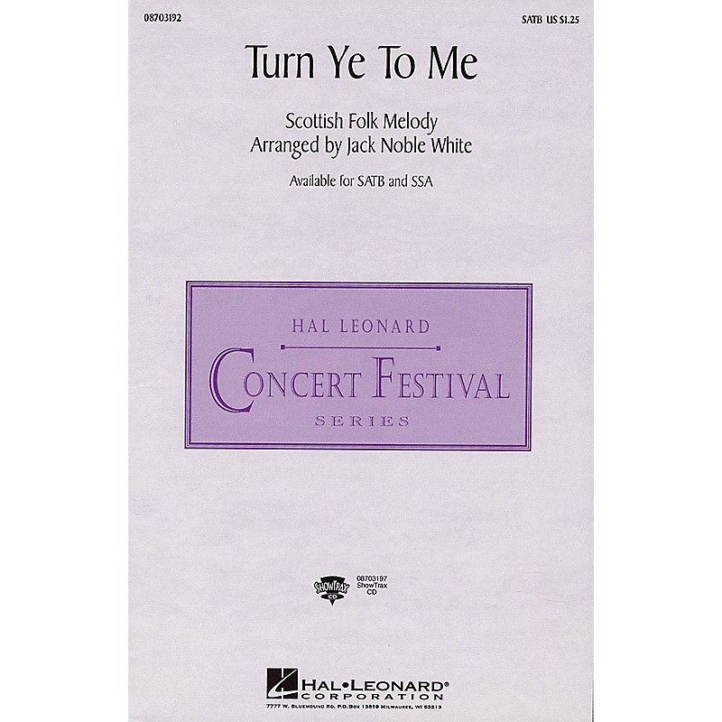 Hal Leonard Turn Ye to Me ShowTrax CD Arranged by Jack Noble White