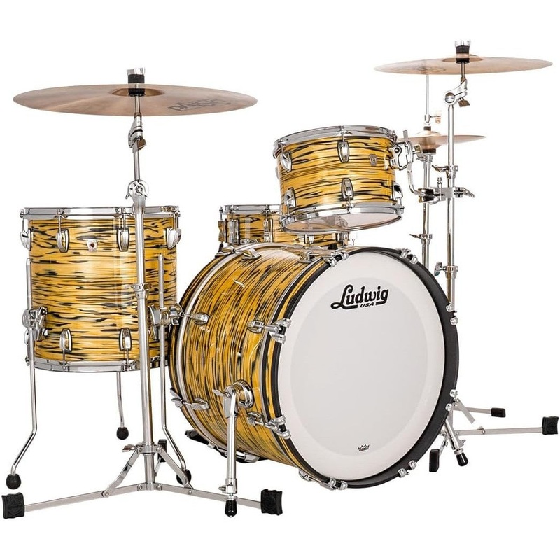 Ludwig Classic Oak Downbeat 3-pc Shell Pack w/ 20″ Kick – Lemon Oyster