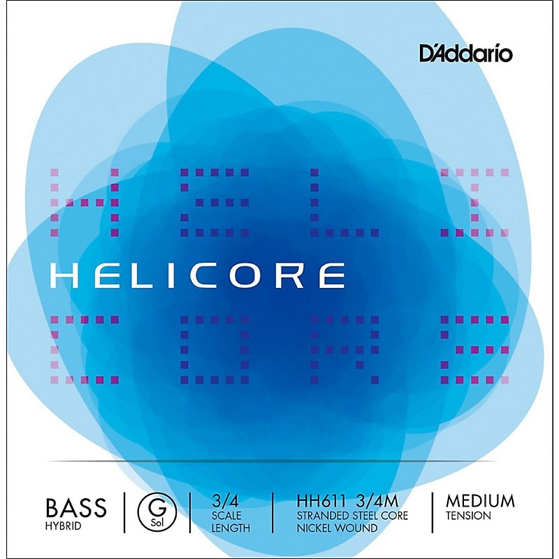 D’Addario Helicore Hybrid Series Double Bass G String 3/4 Size Medium