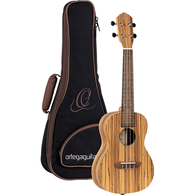 Ortega Guitars, 4-String Timber Series Concert Ukulele w/Bag, Right (RFU11Z)