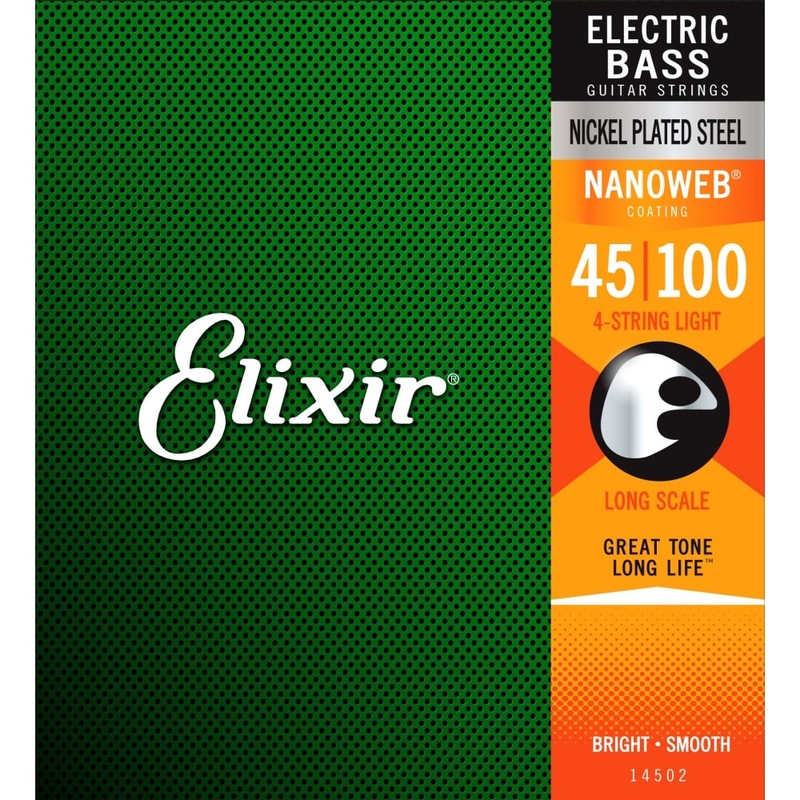 Elixir Nanoweb Nickel Wound 45-100 Bass Guitar Strings [14052]