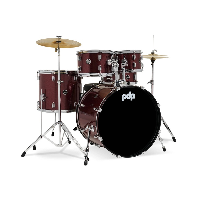 PDP Centerstage 22″ 5-Piece Complete – Ruby Red Sparkle