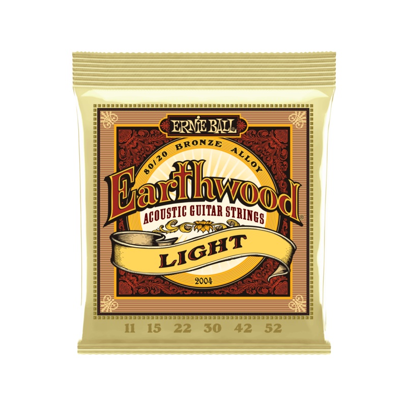 Ernie Ball 2004 Earthwood 80/20 Bronze Roundwound Light Acoustic Guitar Strings