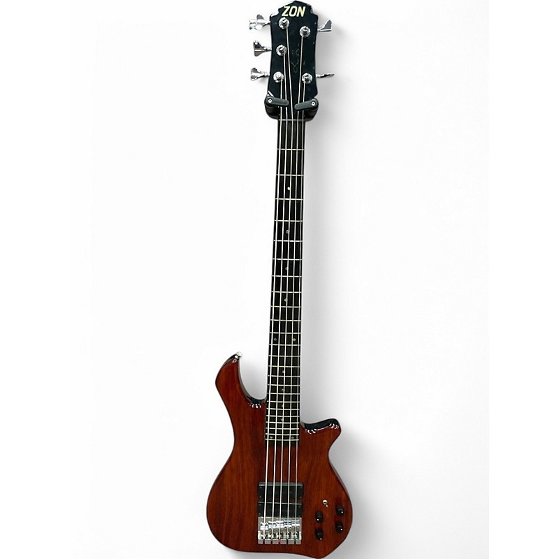Used Zon Legacy Elite Mahogany Wood Electric Bass Guitar Mahogany Wood