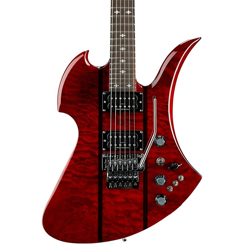 B.C. Rich Mockingbird Legacy ST with Floyd Rose Electric Guitar Trans Red