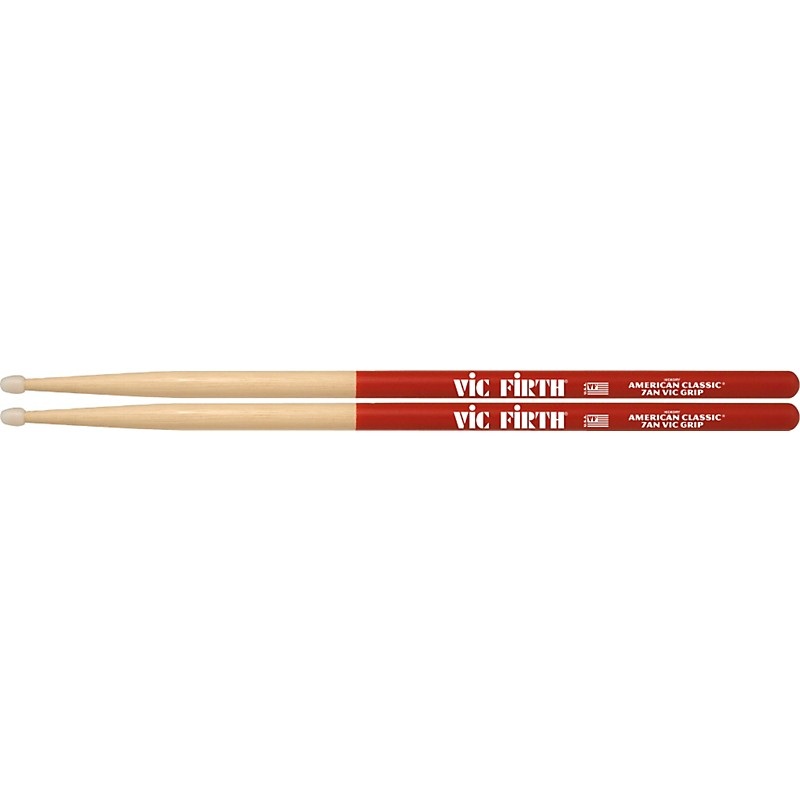 Vic Firth American Classic Vic Grip Hickory Drum Sticks 7A Nylon