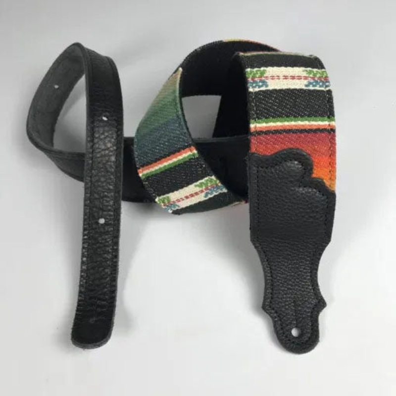 Franklin 2″ Saddle Blanket Guitar Strap – Black/Black