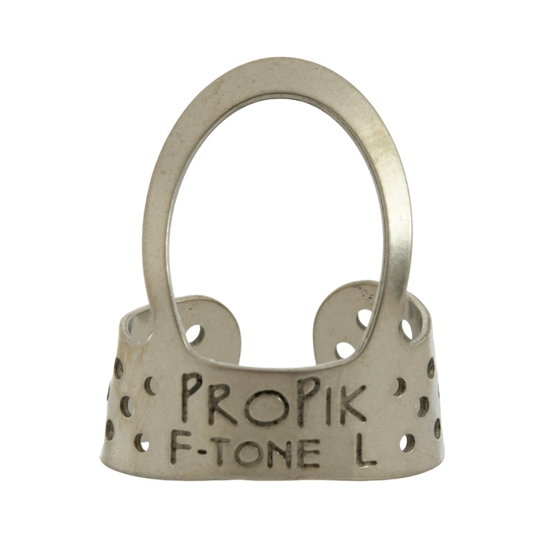 Propik Nickel Fingertone Fingerpick, Single Wrap, Large