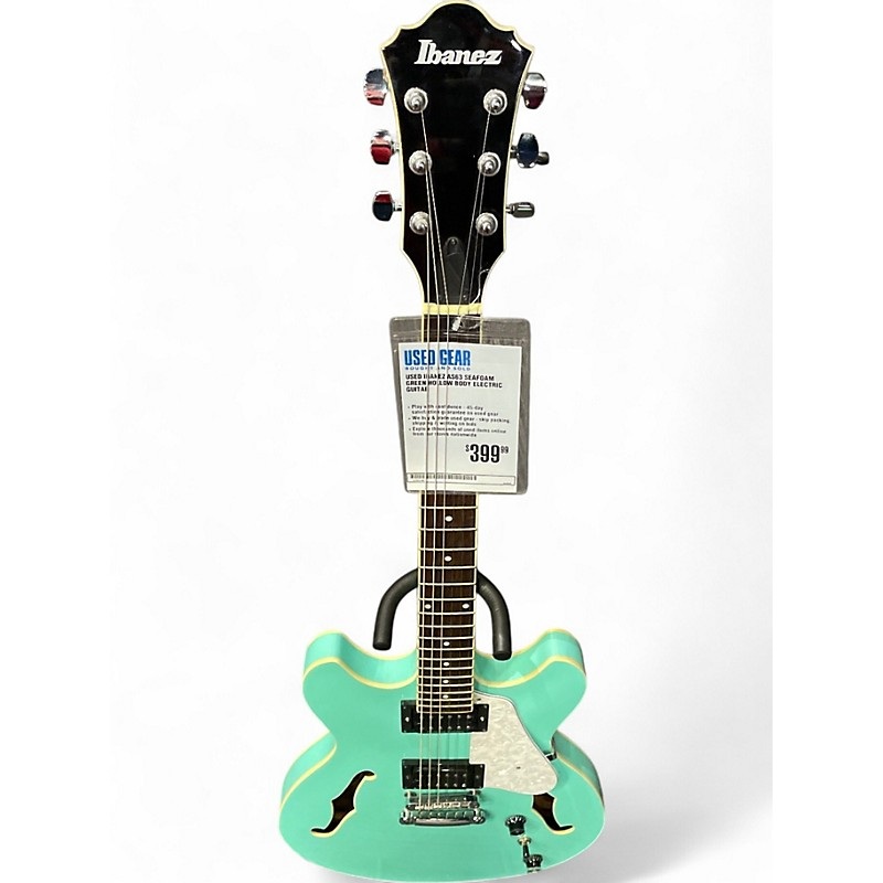 Used Ibanez AS63 Seafoam Green Hollow Body Electric Guitar Seafoam Green