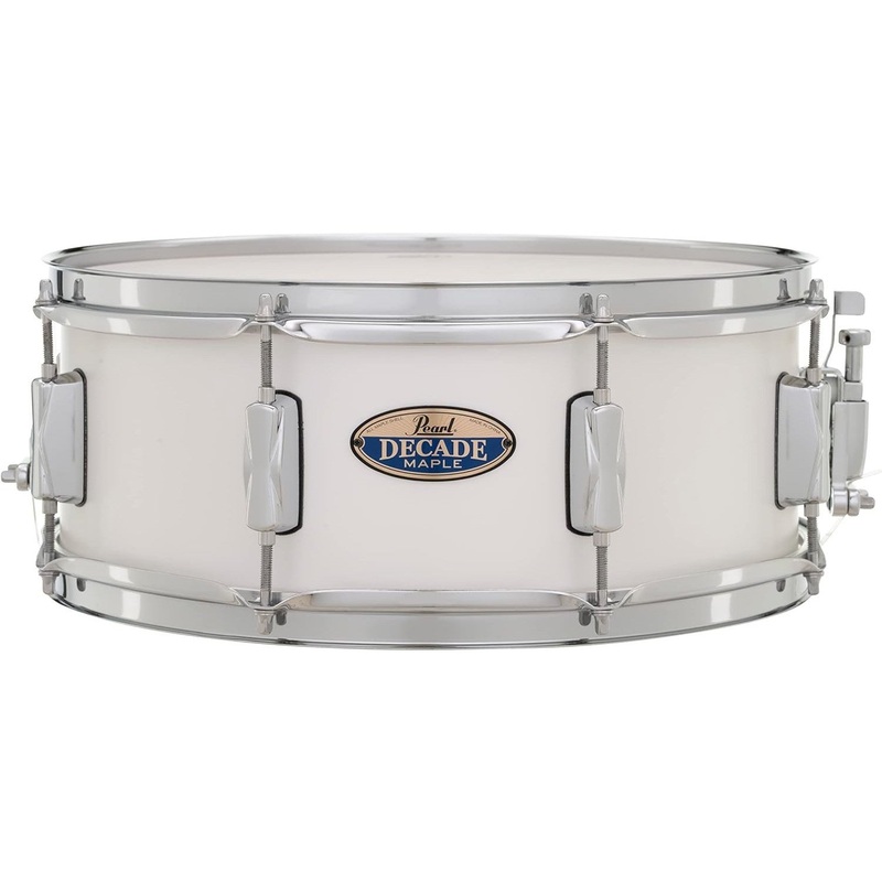 Pearl Decade Maple 14″x5.5″ Snare Drum in #229 White Satin Pearl (DMP1455S/C229)