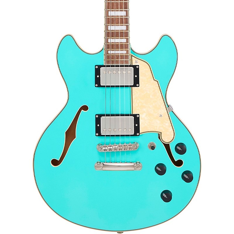 D’Angelico Premier Mini DC Semi-Hollow Electric Guitar Surf Green