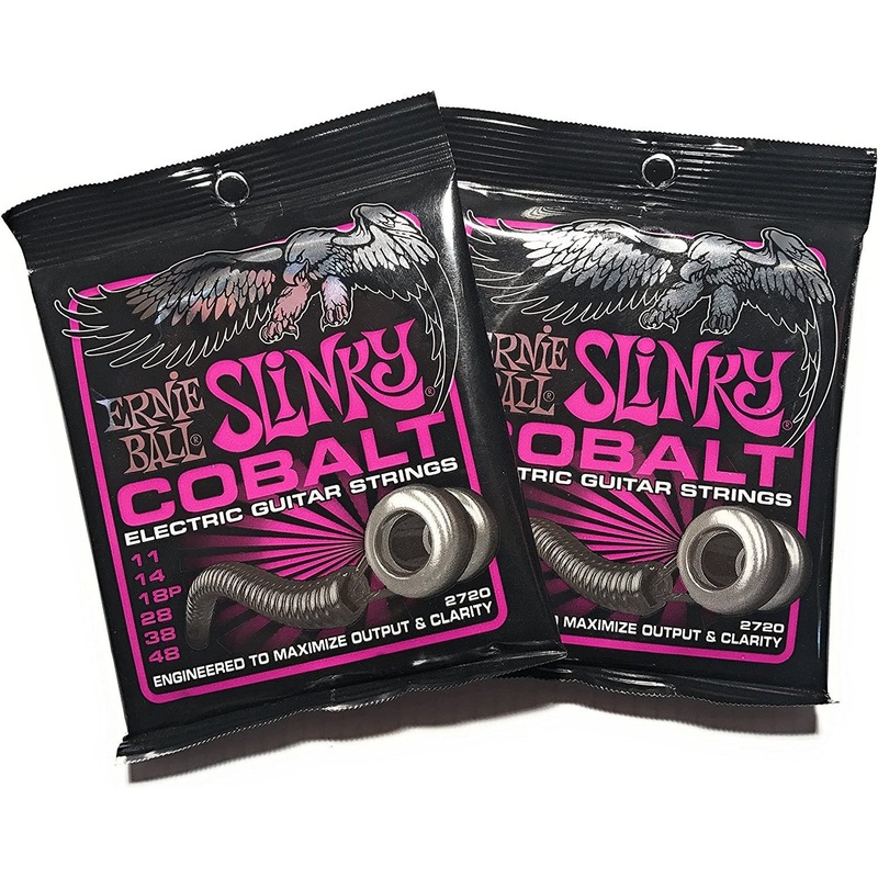Ernie Ball Power Slinky Cobalt Electric Guitar Strings 11-48 – 2 Pack (P02720)