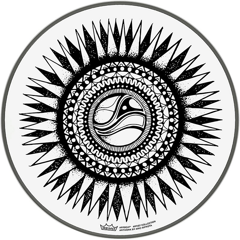 Remo ArtBEAT Aric Improta New Sun Artist Collection Drum Head, 10″