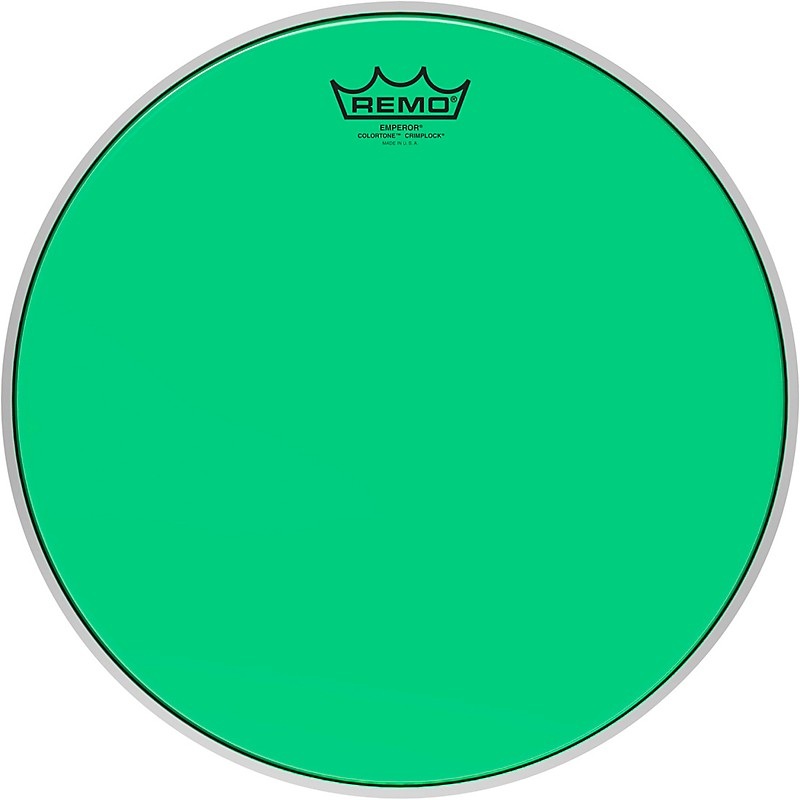 Remo Emperor Colortone Crimplock Green Tenor Drum Head 13 in.