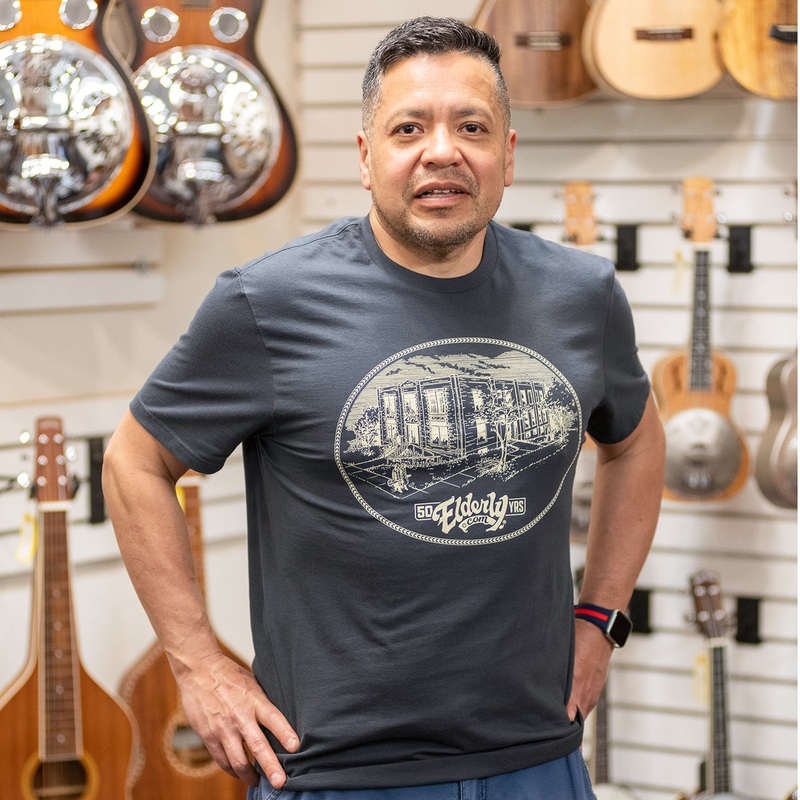 ELDERLY 50TH ANNIVERSARY LOGO TEE CHARCOAL (VARIOUS SIZES) Medium