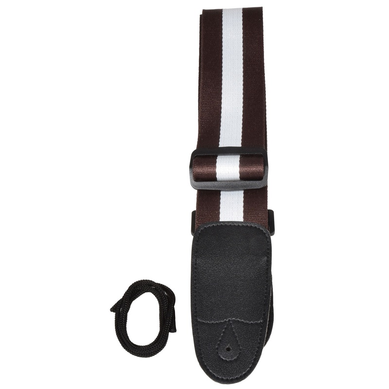 Chord Guitar Strap Webbing Brown & White