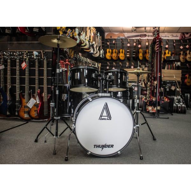 Advanced Thunder 5pc Complete Drum Set BLACK